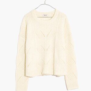 MADEWELL Charley Pullover Sweater Antique Cream XS